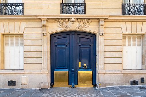 Paris, old wooden door
