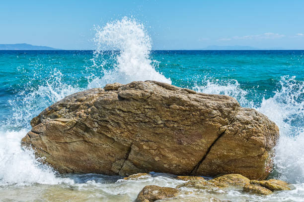 Rock and sea waves