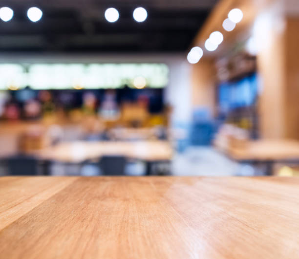 istock Table top counter Blur Bar restaurant background 1045263038