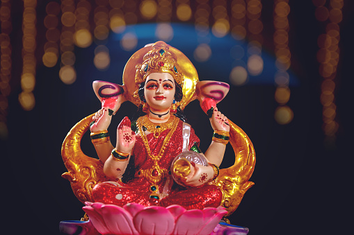Indian Festival Diwali Laxmi Pooja Stock Photo - Download Image Now -  Goddess Lakshmi, God, Dhanteras - iStock