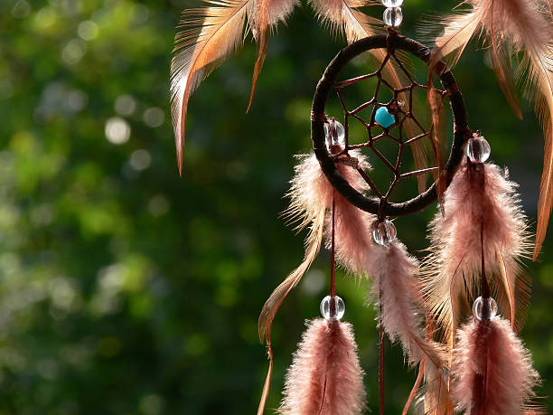 istock wispy feathers - dreamcatcher in the evening 104526958