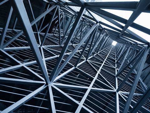 Steel Construction Metal frame pattern Architecture detail Industry background