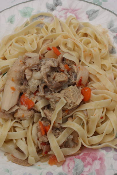 istock Cooked tripe served with tagliatelle French cooking 1045273490