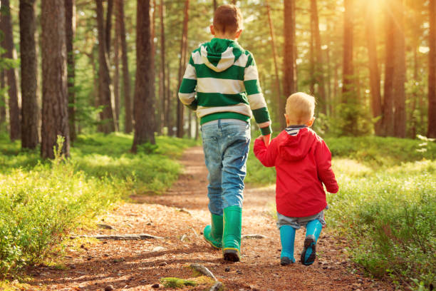 istock Children walking in the forest 1045286294