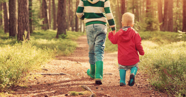 istock Children walking in the forest 1045286940