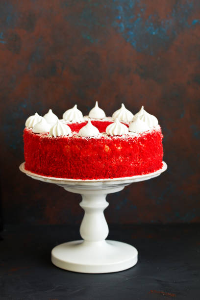 istock Cheesecake red velvet. Selective focus. 1045287114
