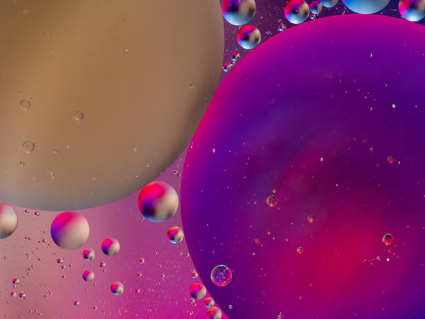 istock Big bubbles, bubbly oil and water abstract pattern, background. 1045287692