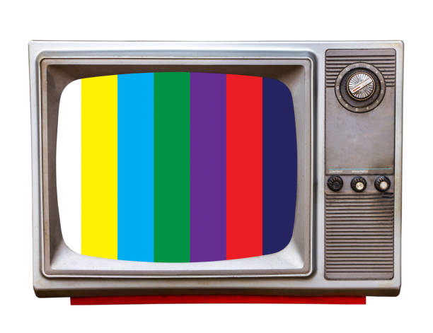 istock Classic Vintage Retro Style old  television with cut out screen 1045293570