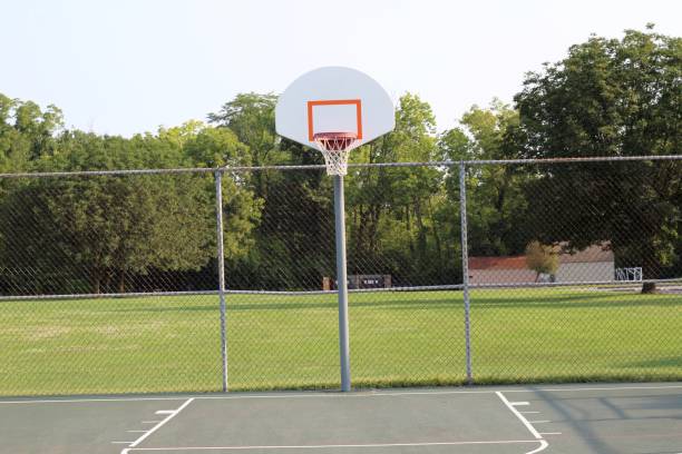 istock Basketball Court Goal 1045312840