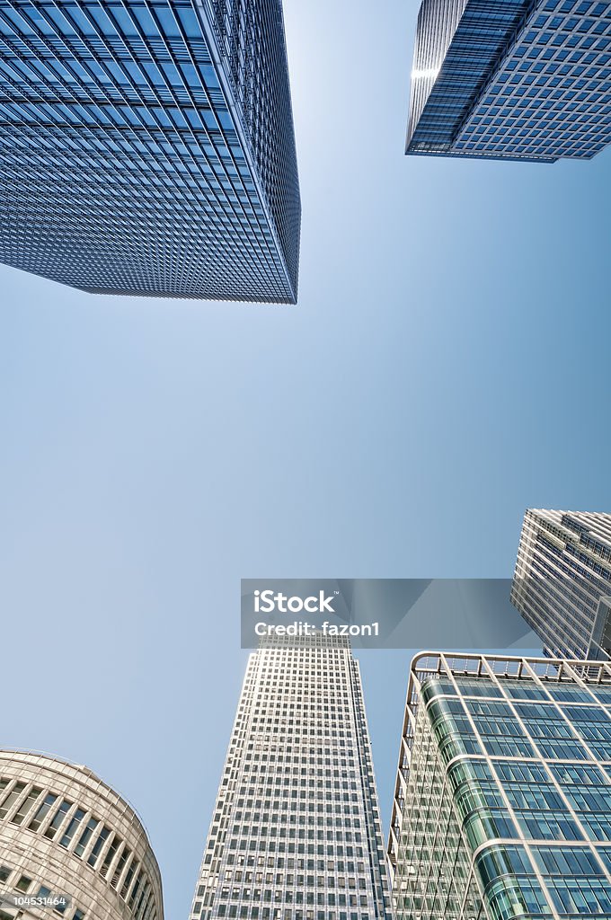 Canary Wharf, em Londres. - Foto de stock de Arquitetura royalty-free