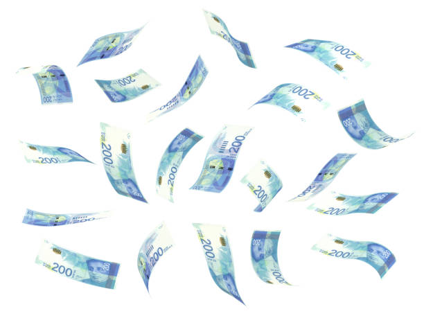 istock Flying Israeli New Shekels 1045338906