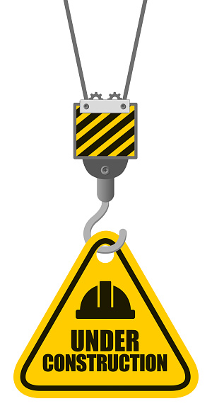Vector Illustration of a warning safety sign Under Construction Clip Art