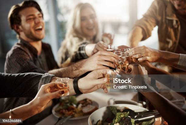 Friends Know How To Have Fun Stock Photo - Download Image Now - Shot Glass, Tequila - Drink, Alcohol - Drink