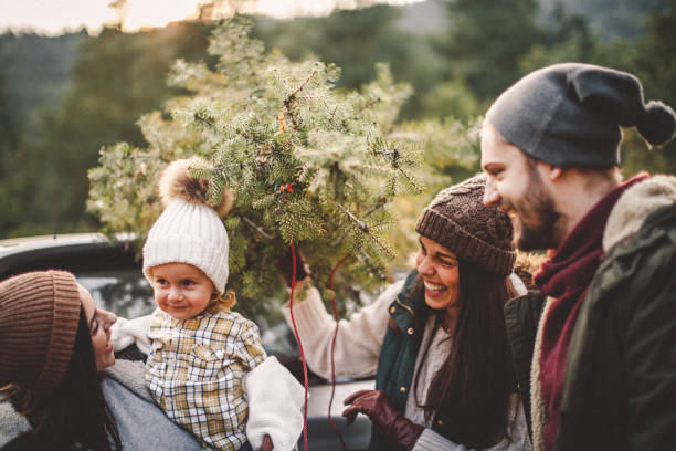 istock Family choosing a Christmas tree together 1045351224