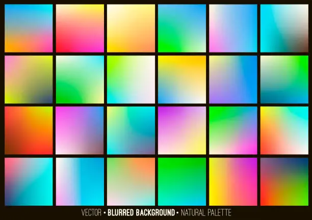 Vector illustration of Blurred abstract backgrounds set. Smooth template design for creative decor covers, banners and websites