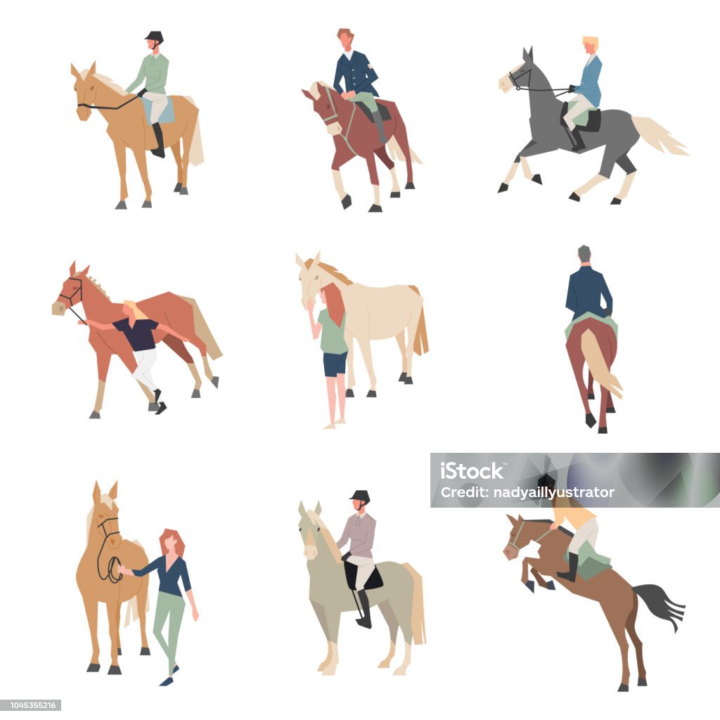 Orangorang Berkuda Seorang Pengendara Di Atas Kuda Kuda Berkembang Biak