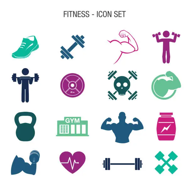 Vector illustration of Fitness Icon Set