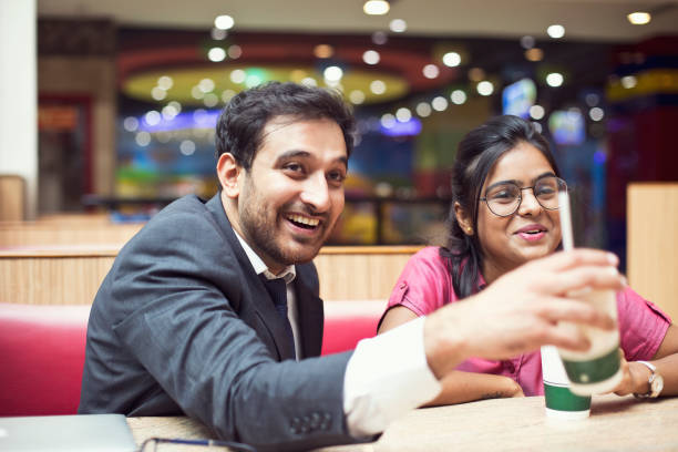 istock Happy business people at restaurant 1045369476