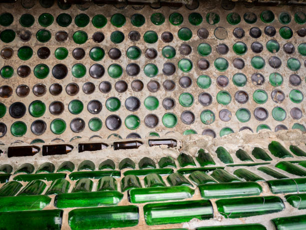 Temple Wall and Floor Made from Glass Bottles