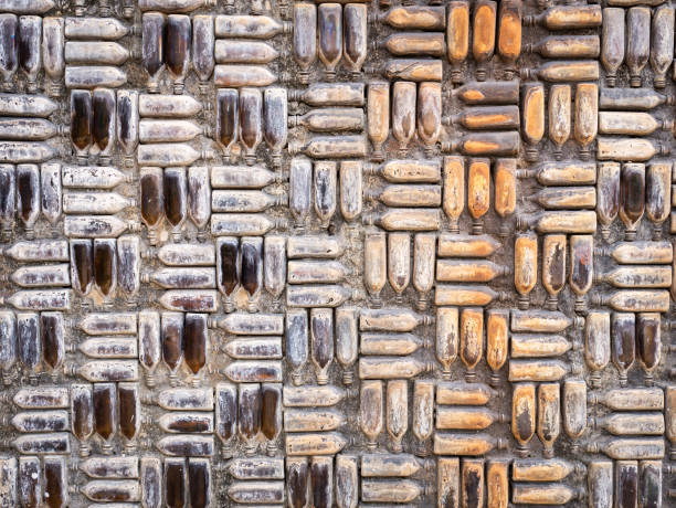 Temple Wall Made from Glass Bottles