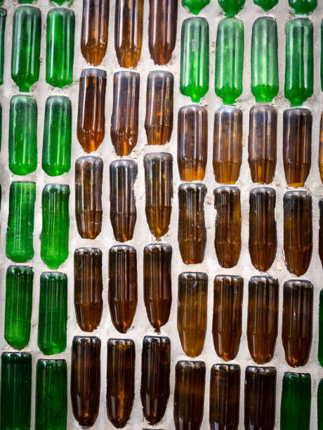 Temple Wall Made from Glass Bottles