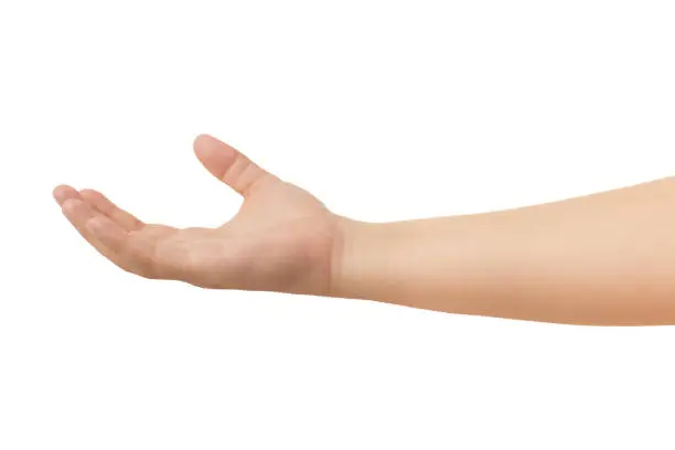 Photo of Human hand isolate on white background