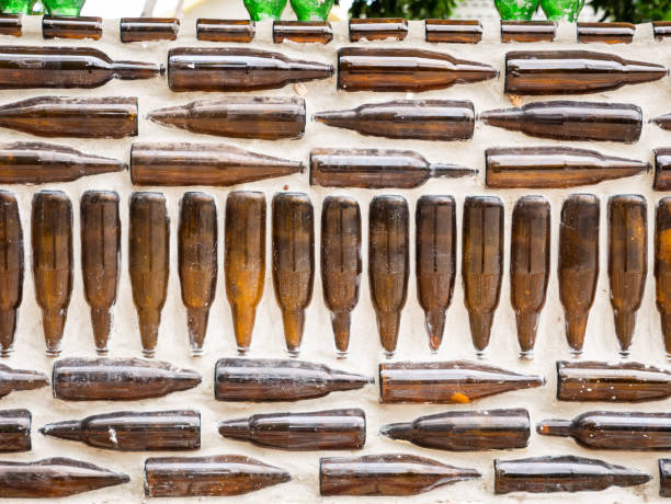 Temple Wall Made from Glass Bottles