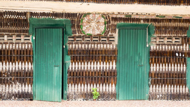 Temple Toilets Made from Glass Bottles