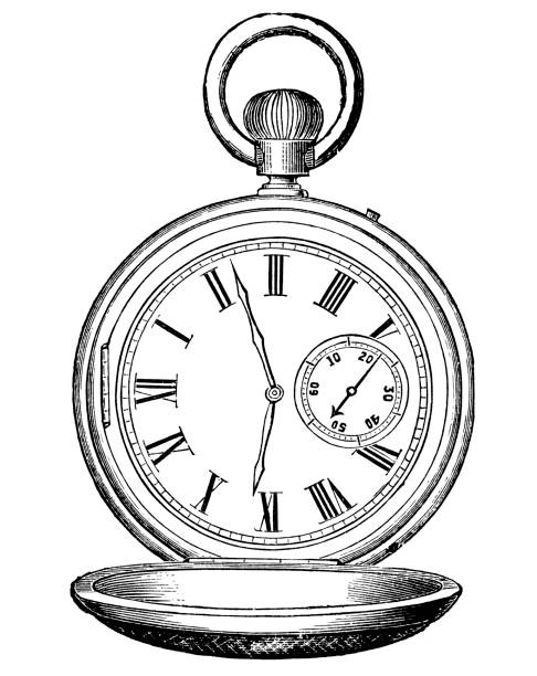 ilustraciones, imágenes clip art, dibujos animados e iconos de stock de antiguo reloj de 1884 (xxxl) - 1884