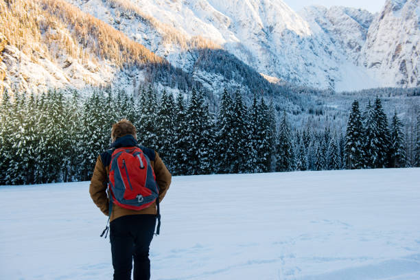 istock Senior Mountaineer in Alps, Winter 1045387522