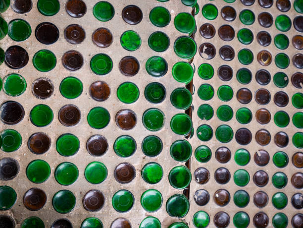 Temple Steps Floor Made from Glass Bottles