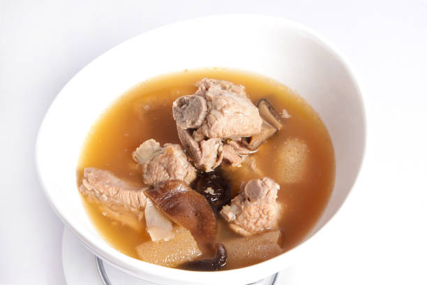 istock Boiled pork bones, Braised pork ribs chinese medicine, Pork bone soup 1045387900