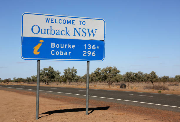 Roadside Sign State Border - New South Wales stock photo