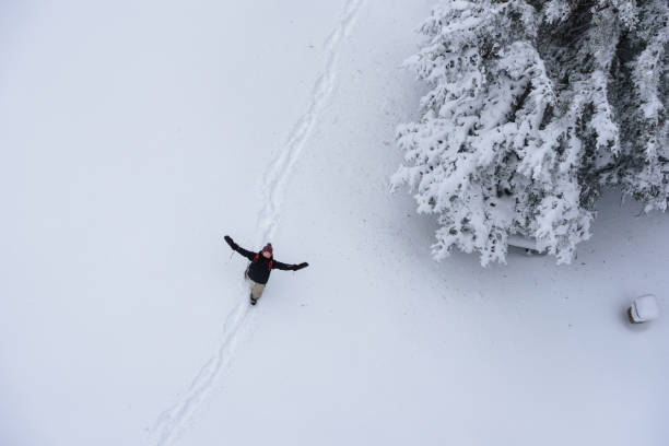 istock Woman On Winter Walk 1045413852
