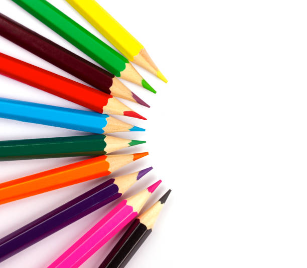 istock Color pencils isolated on white background 1045420398
