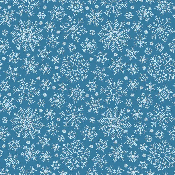 Vector illustration of Christmas seamless doodle pattern