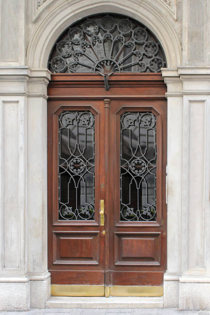istock Old vintage closed door 1045427286