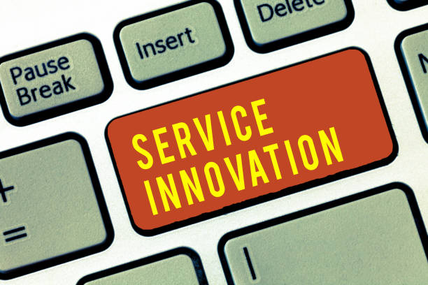 istock Handwriting text Service Innovation. Concept meaning Improved Product Line Services Introduce upcoming trend 1045431808