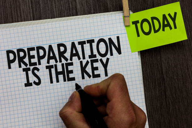 istock Word writing text Preparation Is The Key. Business concept for action of making something ready for service or use Man holding marker notebook clothespin hold reminder wooden background. 1045432010