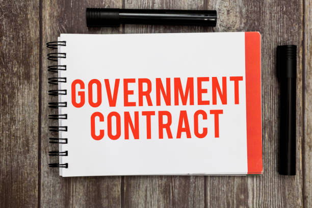 istock Word writing text Government Contract. Business concept for Agreement Process to sell Services to the Administration 1045432408