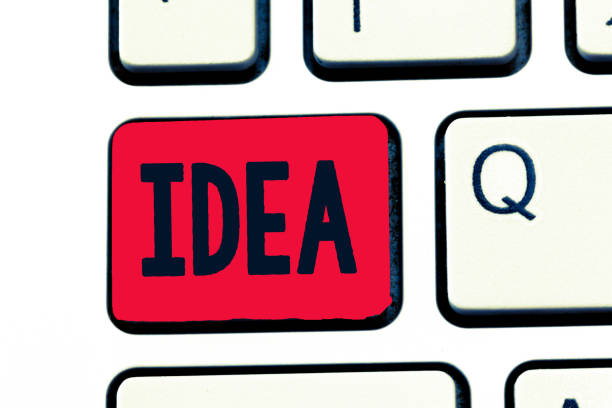 istock Writing note showing Idea. Business photo showcasing Mental Impression Thought and suggestion to a cause of action 1045433118