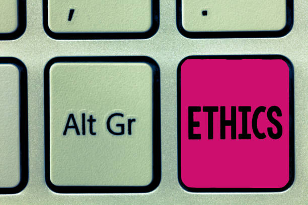 istock Handwriting text Ethics. Concept meaning moral principles that govern person behaviour or conducting activity 1045433182