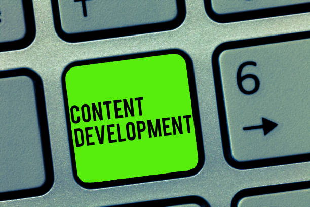 istock Text sign showing Content Development. Conceptual photo Specialized in Graphic Design Multimedia Documentation 1045433260