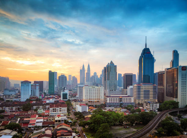istock Kuala Lumpur Aerial  skyline at dawn 1045433688