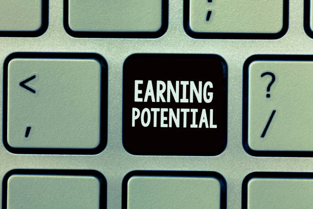 istock Handwriting text writing Earning Potential. Concept meaning Top salary for a particular field or professional job 1045434508