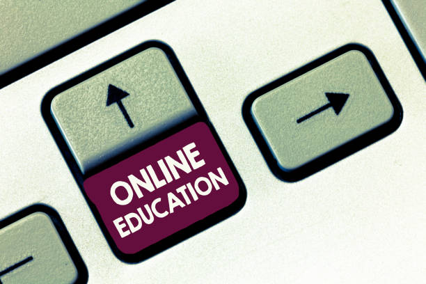 istock Conceptual hand writing showing Online Education. Business photo text study and ethical practice of facilitating learning 1045434526