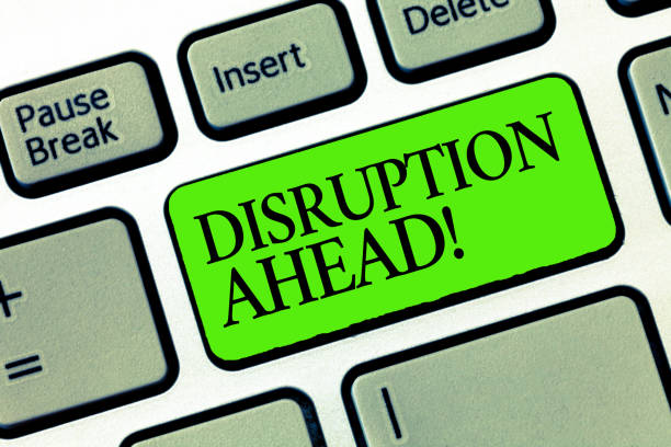 istock Word writing text Disruption Ahead. Business concept for Transformation that is caused by emerging technology 1045434728