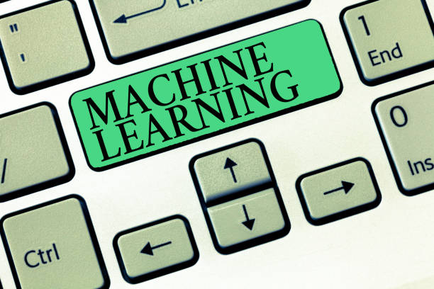 istock Text sign showing Machine Learning. Conceptual photo give computers the ability to be taught with data 1045435170
