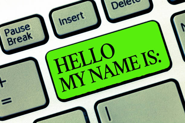 istock Word writing text Hello My Name Is. Business concept for Introducing oneself to others You want people to call you 1045435230