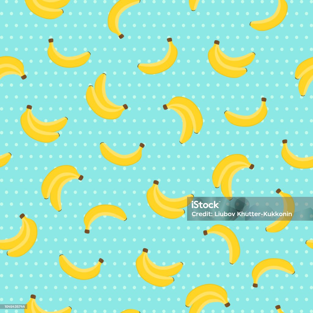 Fruits seamless pattern. Banana background on blue background. Vector illustration Fruits seamless pattern. Banana background on blue background. Vector illustration. Banana stock vector